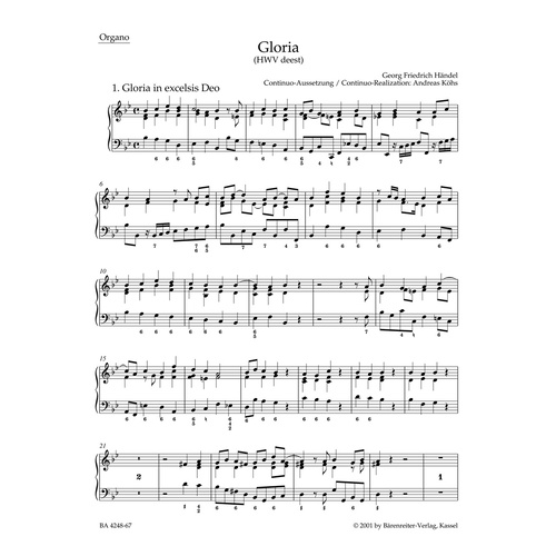 Gloria Hwv Deest