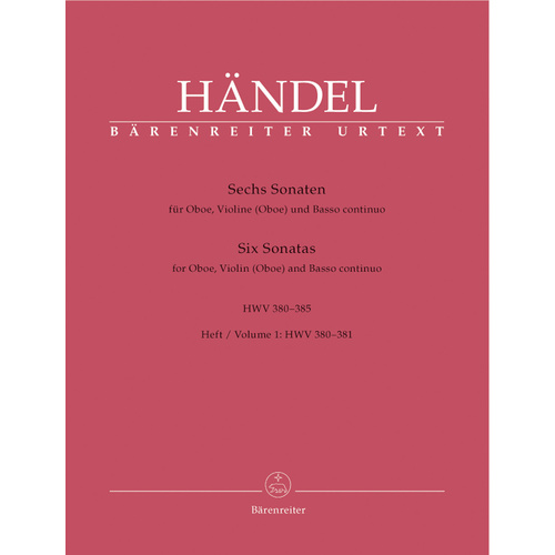 Handel 6 Sonatas for Oboe and Continuo, Book 1