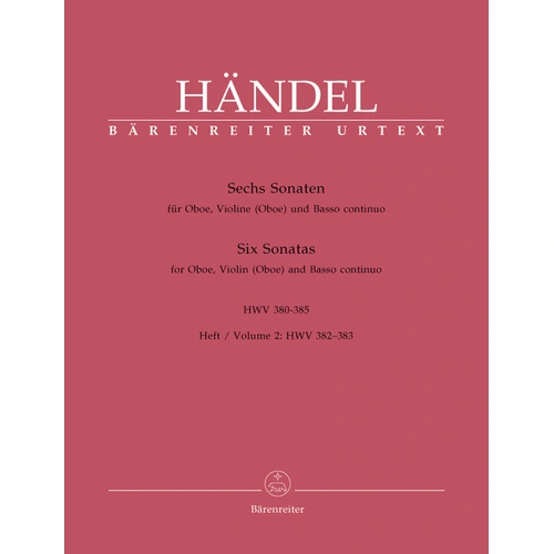 Handel 6 Sonatas for Oboe and Continuo Book 2