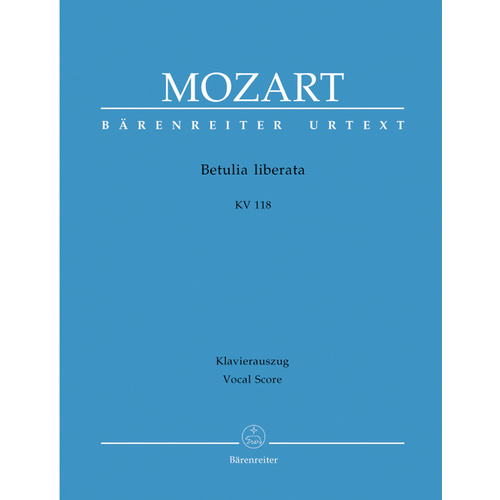 Betulia Liberata K118 Vocal Sheet Music
