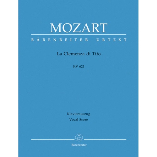 La Clemenza Di Tito K 621 Vocal Score