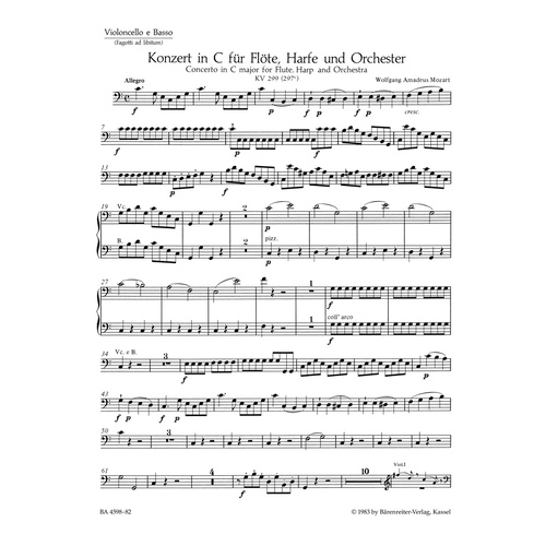 Concerto For Flute, Harp And Orchestra In C Major K. 299 (297C)