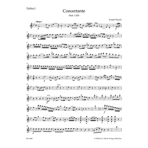Concertante Hob. I:105