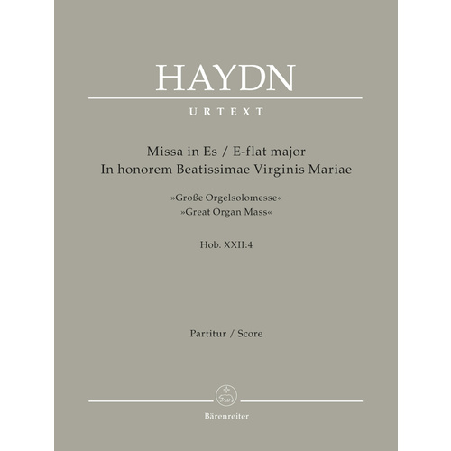 Missa In Honorem Beatissimae Virginis Mariae In E-Flat Major Hob. Xxii:4 "Great Organ Mass"