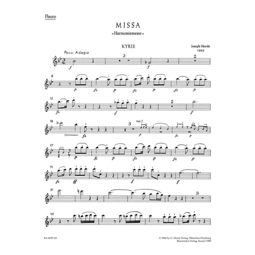 Missa In B-Flat Major Hob.Xxii:14 "Harmony Mass"
