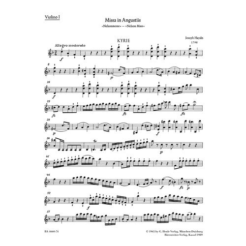 Missa In Angustiis Hob.Xxii:11 "Nelson Mass"