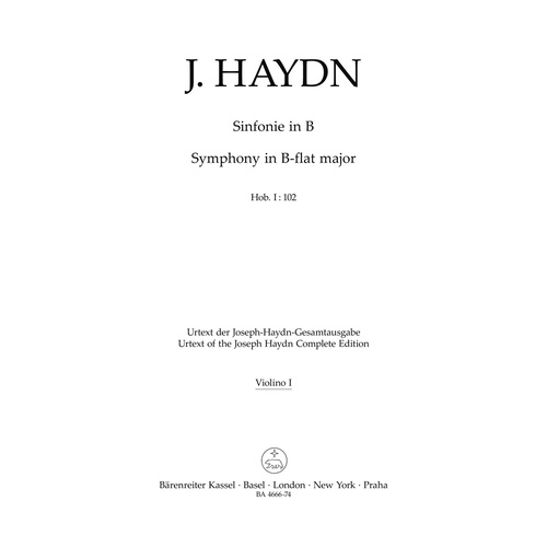 Symphony No 102 in B Flat for Violin 2
