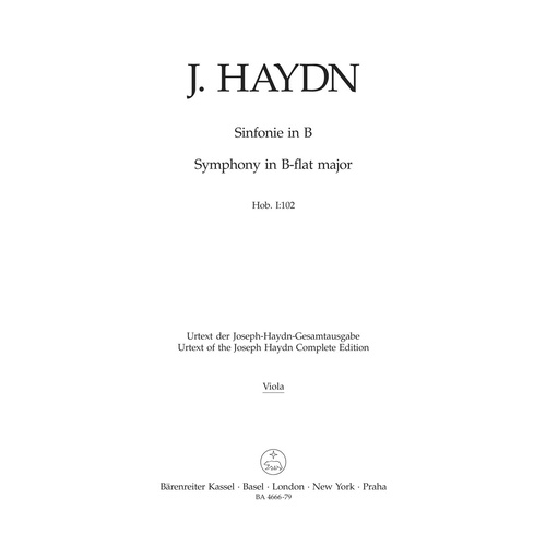 Symphony No 102 B Flat Cello Sheet Music