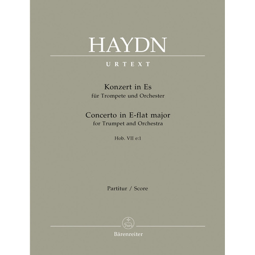 Concerto for Trumpet and Orchestra in Eb Major Full Score by Haydn