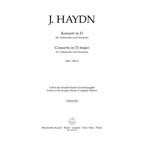 Concerto For Violoncello And Orchestra In D Major Hob. Viib:2