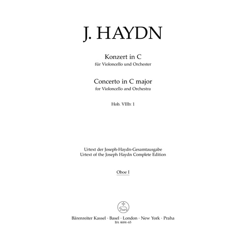 Concerto For Violoncello And Orchestra In C Major Hob.Viib:1