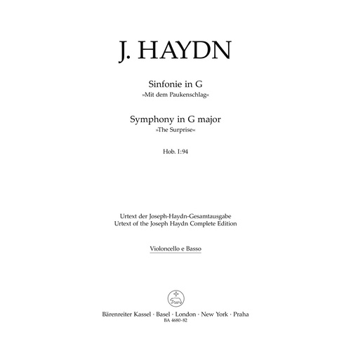Symphony No. 94 In G Major Hob. I:94 "The Surprise"