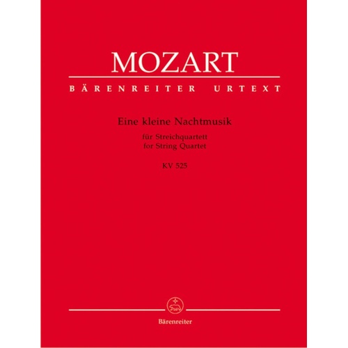 Eine Kleine Nachtmusik String Quartet Parts Book
