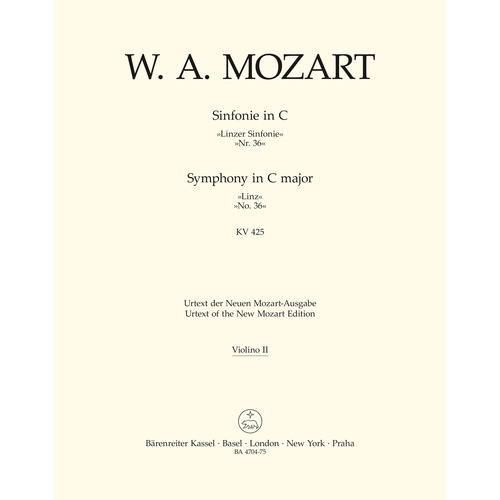 Symphony No 36 in C K 425 Viola Sheet Music