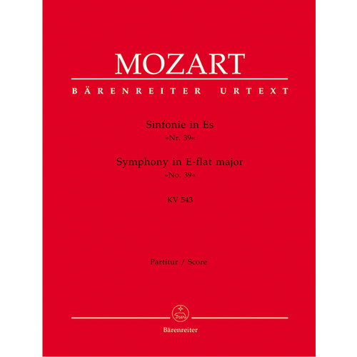 Symphony No. 39 K 543 in E Flat for Full Orchestra Sheet Music
