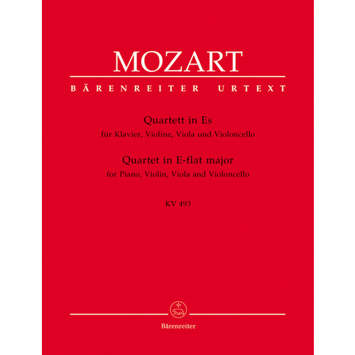 Quartet For Piano, Violin, Viola And Violoncello K. 493