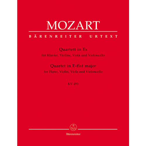 Quartet For Piano, Violin, Viola And Violoncello K. 493