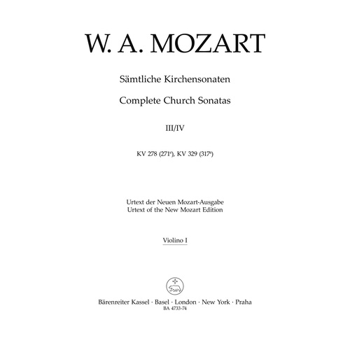 Sämtliche Kirchensonaten, Heft 3/4
