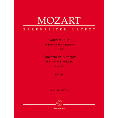 Concerto For Piano And Orchestra No. 23 In A Major K. 488