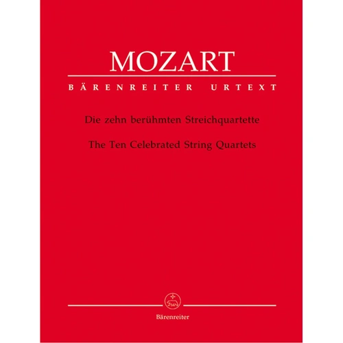 Mozart - 10 Celebrated String Quartets Set of Parts for Cello and Viola