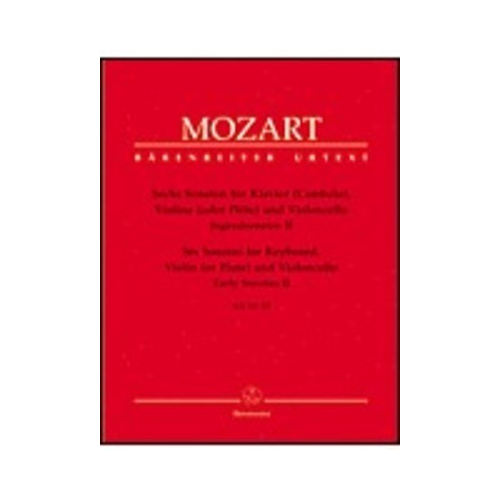 6 Sonatas K 10-15 for Violin (Flute)/Cello and Piano by Wolfgang Amadeus Mozart - Barenreiter