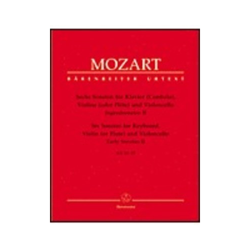 6 Sonatas K 10-15 for Violin (Flute)/Cello and Piano by Mozart - Barenreiter