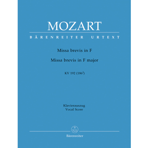 Missa Brevis In F Major K. 192 (186F)