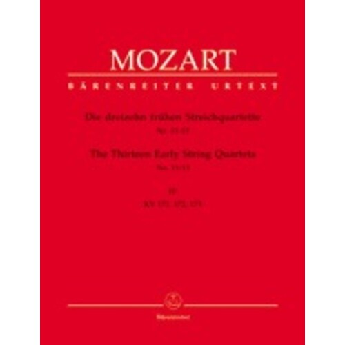 Early String Quartets 13 Book 4 K 171 172 173 Book