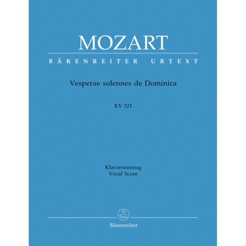 Vesperae Solennes De Dominica K 321 Vs