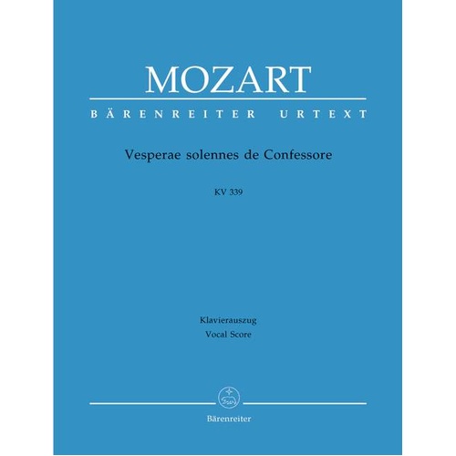 Vesperae Solennes Con K 339 Vocal Sheet Music