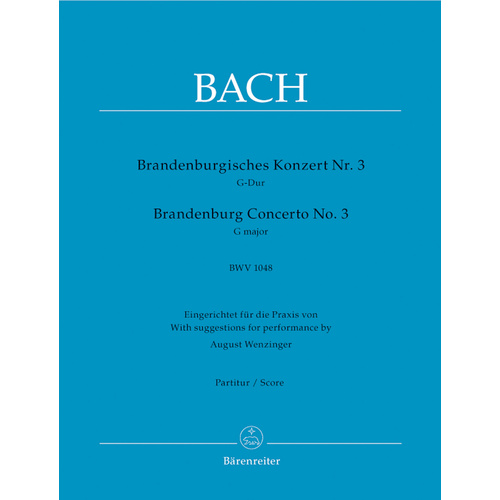 Brandenburg Concerto No 3 for Cello Sheet Music
