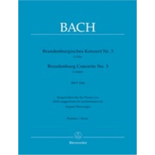 Brandenburg Concerto No 3 Bwv 1048 Score