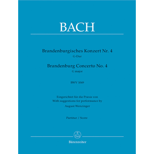 Brandenburg Concerto No. 4 In G Major BWV 1049