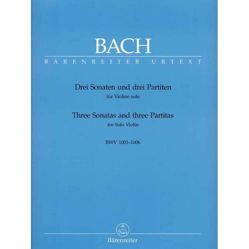 Sonatas And Partitas 6 Bwv 1001-1006 Violin Solo (Softcover Book) Urtext Edition Book