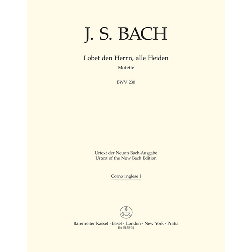Lobet Den Herrn, Alle Heiden BWV 230