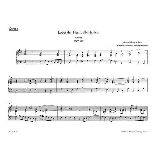 Lobet Den Herrn, Alle Heiden BWV 230