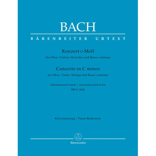 Bach - Concert in C Minor BWV 1060 for Oboe, Violin, and Piano - Urtext Edition