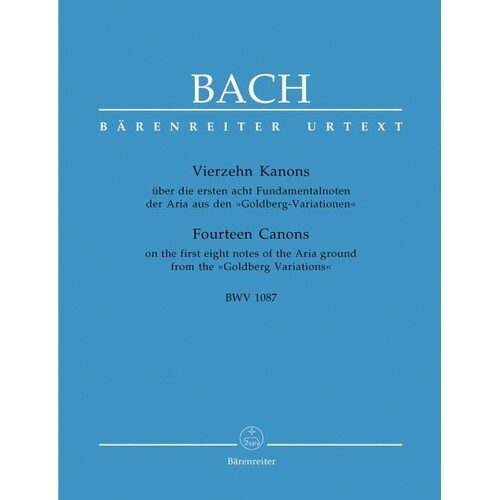 Bach - Fourteen Canons From Goldberg Variations (Softcover Book) Urtext Edition Book