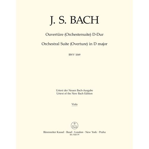 Overture (Orchestral Suite) In D Major BWV 1069