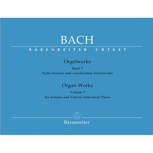 Bach - Organ Works Vol 7 Urtext, Barenreiter, 165 Pages
