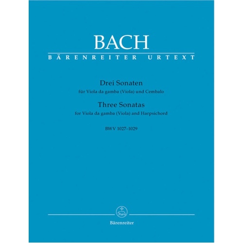 Sonatas 3 Orig For Viola Da Gamba Vla/Piano Book