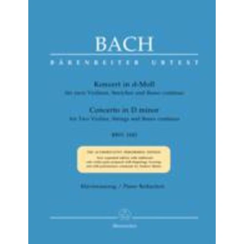 Bach Double Concerto BWV 1043 D Minor for 2 Violins and Piano, Barenreiter Edition