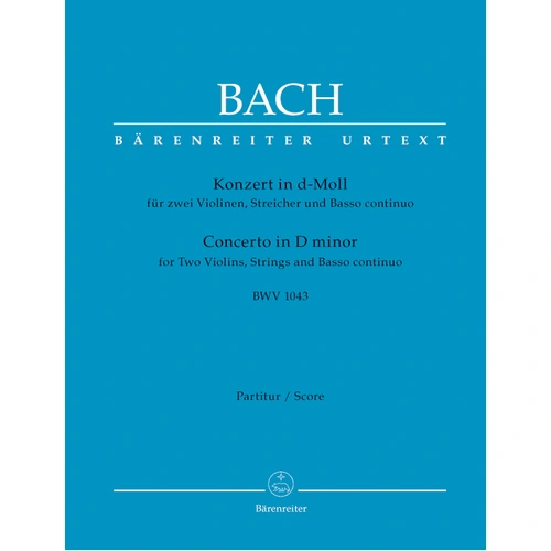 Concerto for 2 Violins in D Minor with Keyboard Reduction and Solo Parts