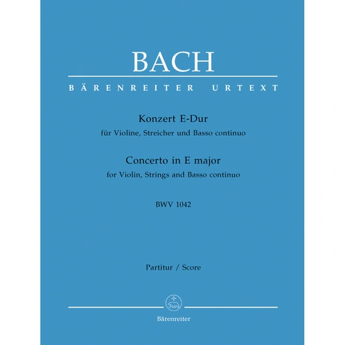 Violin Concerto in E BWV 1042 Full Score Urtext Edition