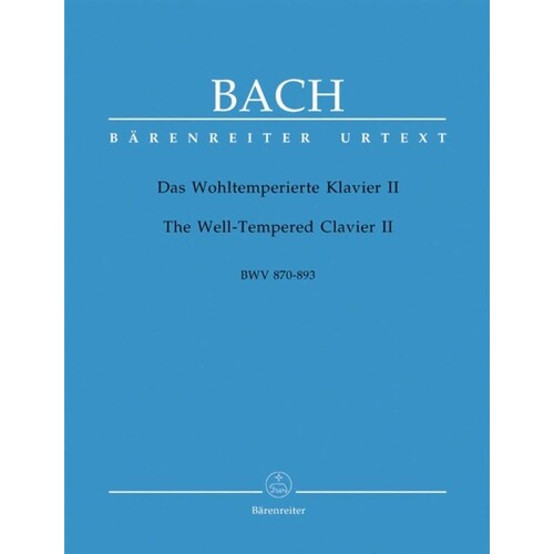 Preludes And Fugues Book 2 Urtext Bwv 870-893 Book