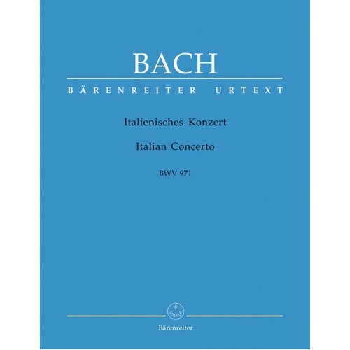 Bach - Italian Concerto Bwv 971 Urtext (Softcover Book) Urtext Edition Book