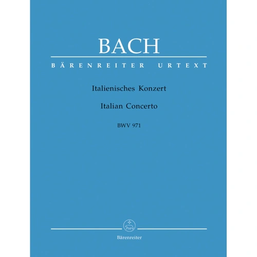 Bach Italian Concerto BWV 971 Urtext Edition for Piano by Barenreiter