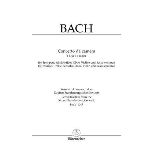 Concerto F Tpt/Tre Rec/Ob/Vln/Bc from BWV 1047 by Johann Sebastian Bach