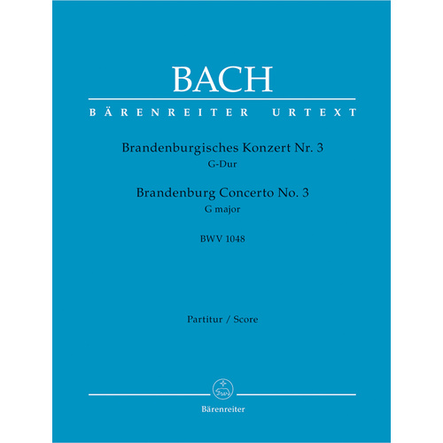 Brandenburg Concerto No 3 New Edition Cembalo Full Orchestra Sheet Music