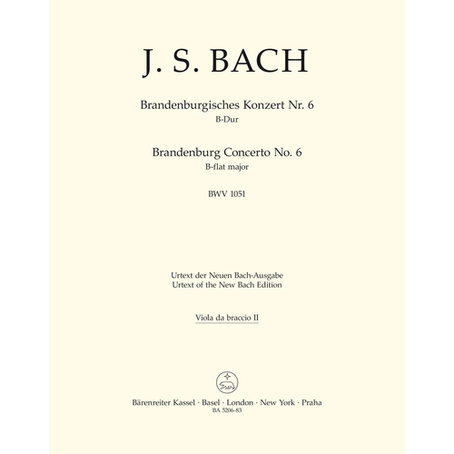 Brandenburg Concerto No 6 for Double Bass Sheet Music